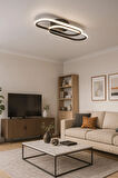 Zzez Gri Renk Modern Tasarım Beyaz Ledli Cafe - Mutfak - Salon 2 Li Led Avize
