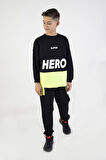 Erkek Çocuk Hero  Baskılı Örme Basic Eşofman Takımı