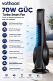 Turbo Smart Akıllı Fan Auhma Led Ekranlı Kumandalı 90° Hareketli Serinletici Soğutucu Kule tipi Vantilatör