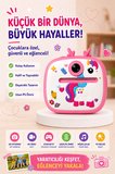 Unicorm Tasarımlı Anında Baskılı Çocuk Fotoğraf Makinesi 1080P Dijital Çocuk Kamerası