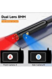 Vtn-009 Ekranlı Çift kameralı 20 Metre Sert Kablo Yılan Endoskop Kamera 8 mm 4.3 ınc