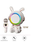 Taşınabilir RGB Işılı Sevimli Figürlü Mikrofonlu Karaoke Bluetooth Hoparlör