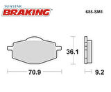 YARI METALİK FREN BALATASI / YAMAHA / YBR 125 / 125cc / ÖN  / 2005-2006-2007-2008-2009-2010-2011-2012-2013-2014