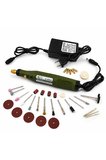 18V Ayarlanabilir Hızlı Mini Gravür ve Taşlama Makinesi Seti – 3000-18000 RPM, 0.5-3.2 mm Mandren, Çok Amaçlı Rotary Tool