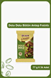 DOLU DOLU %32 Bütün Antep Fıstıklı Sütlü Çikolata - 77 gram - 36 Adet