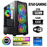 Xaser Thunder x150 i7 14700F 16GB DDR5 Ram 2TB M.2 NVMe SSD 12GB RTX5070 Masaüstü Oyuncu Bilgisayarı