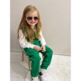 MODAVALS TOM & JERRY NAKIŞLI UNISEX KARDEŞ KOMBİN BAHÇIVAN TULUM & SWEAT SET - YEŞİL
