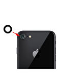 Tkgz İPhone 8 Arka Kamera Camı Lens Yapışkanlı
