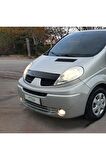 Renault Trafic Ön Kaput Koruma Rüzgarlığı 3mm Akrilik (ABS) Parlak Siyah Deflektör 2001-2014
