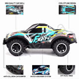 Uzaktan Kumandalı Yedek Şarjlı Batarya Led Işıklı Gövde 1:20 Off-road Rc Araba Gri