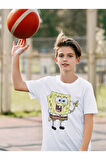 Süngerbob Baskılı Unisex Çizgi Film Çocuk Tişört (1-12 Yaş)