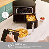 Karaca Air Pro Cook Duo Köz Xxxl 4+4 Litre Airfryer Space Gray 8 Kişilik