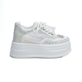 Yüksek Taban Taşlı Kadın Sneaker