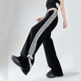 Kadın Sportif Üç Şerit Detaylı  Ayarlanabilir Paça Eşofman Altı 