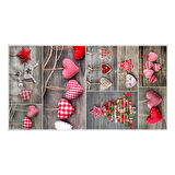 Dekoreko İnci Christmas Halı Saçaksız Chr-14