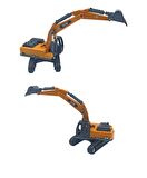 Metal Kepçe Dozer ve Forklift Set 3'lü GWL Oyuncak İş Makinaları Seti 