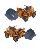 Metal Kepçe Dozer ve Forklift Set 3'lü GWL Oyuncak İş Makinaları Seti 