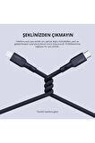 Cb-ncl1 -bk Naylon Örgülü 3a 480mbps Type-c Lightning Kablosu 1.8m