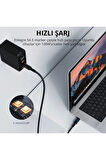 CB-MCC102-BK 100W Naylon Örgülü 5A 480Mbps Type-C Type-C LCD Ekranlı Kablo 1.8M Uyumlu