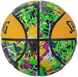 Spalding Green Yellow Graffiti SZ7 2021 Basket Topu 84374Z