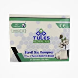 Tules Steril Gaz Kompres 4 Kat 7,5cm x 7,5cm (5'li Zarf) - 100'lü Kutu