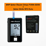 BRP Şeker Ölçüm Cihazı FORA GD50 + Şeker Stribi 50'li Kutu