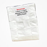 NonSteril Nonwoven (Yüksek Emicili) 7,5cm x 7,5cm Kompres 8 Katlı - 500'lü Paket