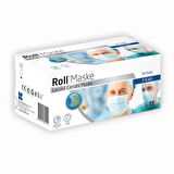 Roll Steril Maske Lastikli (3 Katlı) 50'li Kutu - 2 Kutu