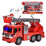 1:18 Işıklı USB Şarjlı Uzaktan Kumandalı 5 Fonksiyonlu Oyuncak İtfaiye