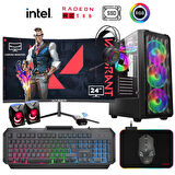 Xaser Xsr934 i5 4590 16GB Ram 1TB SSD 8GB RX580 24" Curved Masaüstü Oyuncu Bilgisayarı