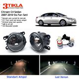 Citroen C4 Sedan 2007-2010 Beyaz Led Xenon Sis Farı Seti