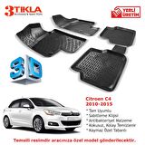 Citroen C4 2010-2015 Premium 3D Havuzlu Paspas Seti