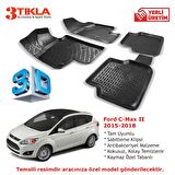 C-Max II 2015-2018 Premium 3D Havuzlu Paspas Seti
