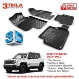 Jeep Renegade 2014-2019 Premium 3D Havuzlu Paspas Seti
