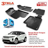 Range Rover Evogue 2015-2018 Premium 3D Havuzlu Paspas Seti