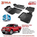 Mitsubishi L200 2005-2018 Premium 3D Havuzlu Paspas Seti