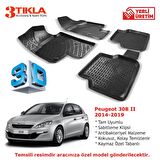 Peugeot 308 II 2014-2019 Premium 3D Havuzlu Paspas Seti