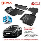 Renault Fluence 2009-2015 Premium 3D Havuzlu Paspas Seti