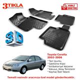 Toyota Corolla 2002-2006 Premium 3D Havuzlu Paspas Seti