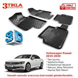Volkswagen Passat 2015-2020 Premium 3D Havuzlu Paspas Seti