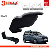 3 Tıkla Dacia Dokker 2010-2019 Delmesiz Çelik Ayaklı Siyah Kolçak Kol Dayama