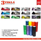 3 Tıkla Far, Stop, Sinyal Kaplama Filmi 30cm Sarı