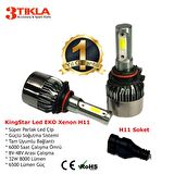 KingStar H11 Beyaz Led Xenon Şimşek Etkili Far Ampül 8000 Lümen