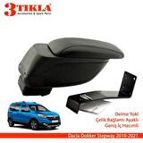 3 Tıkla Dokker Stepway 2010-2021 Geniş Hacimli  Delmesiz Çelik Ayaklı  Kolçak Kol Dayama
