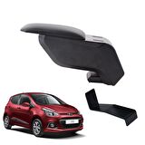 3 Tıkla Hyundai i10 2016 Delmesiz Çelik Ayaklı Siyah Kolçak Kol Dayama
