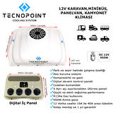 Tecnopoint Tavan Tipi Park Kliması  12V Kamyonet, Karavan, Minibüs, Panelvan