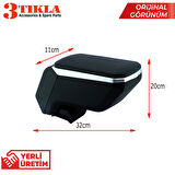 Dacia Logan 2016 Premium HQ Lüks Delmesiz Çelik Ayaklı Gri-Siyah Kolçak