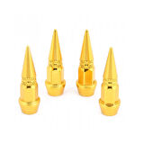 Metal Sivri Sibop Kapağı 4 Lü Set Sarı