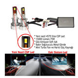 Opel Adam 2012-2019 Uzun Far Mini Cosmo Beyaz H1 Mini Led Xenon Şimşek Etkili 15000 Lümen
