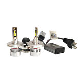 Opel Rekord 1982-1986 Far Ampulü  Mini Cosmo Beyaz H4 Mini Led Xenon Şimşek Etkili 15000 Lümen